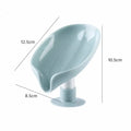 Lotus Leaf Soap Dish | No-Drill Suction Holder with Drainage Soap Dish Holder Qme green M