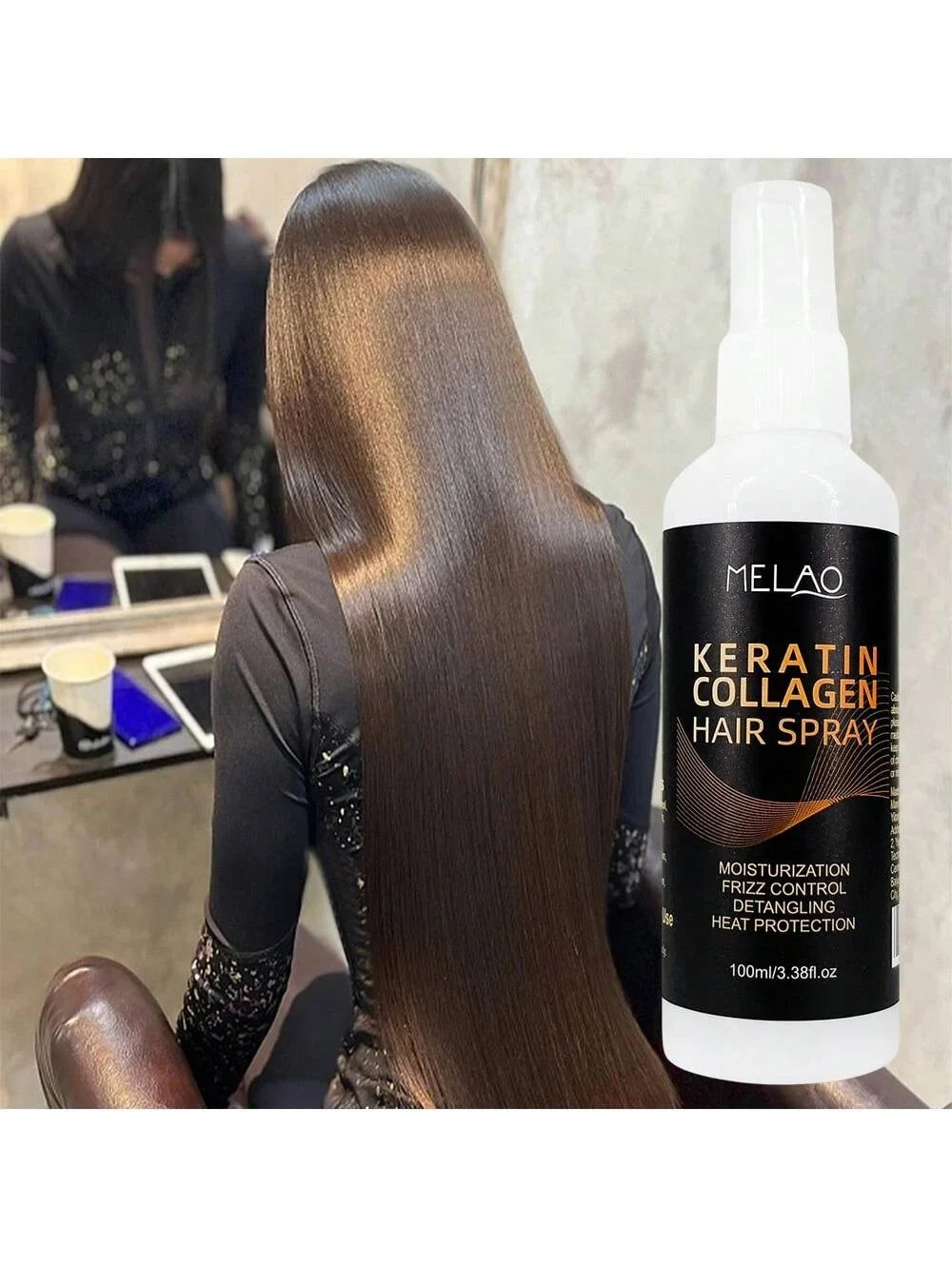 MELAO Collagen Keratin Leave-In Hair Spray | Repair & Strengthen Leave-In Hair Spray Qme