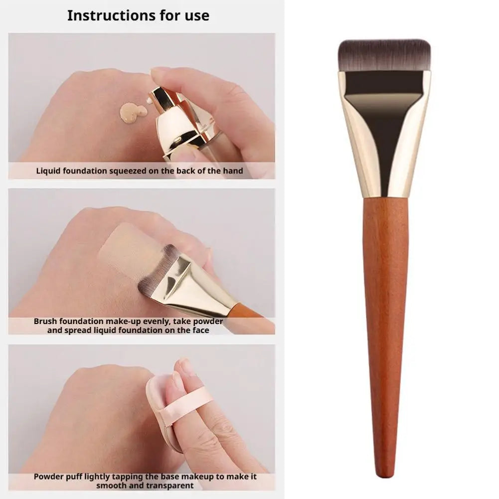 Flat Foundation Brush – Ultra Thin Angled Face Blending Brush Foundation Makeup Brush Qme