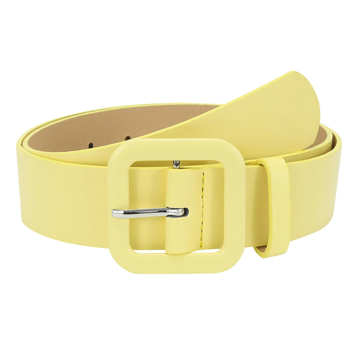 Women's Square Buckle Candy Color Decorative Belt – 11 Colors Decorative Fashion Belt Qme