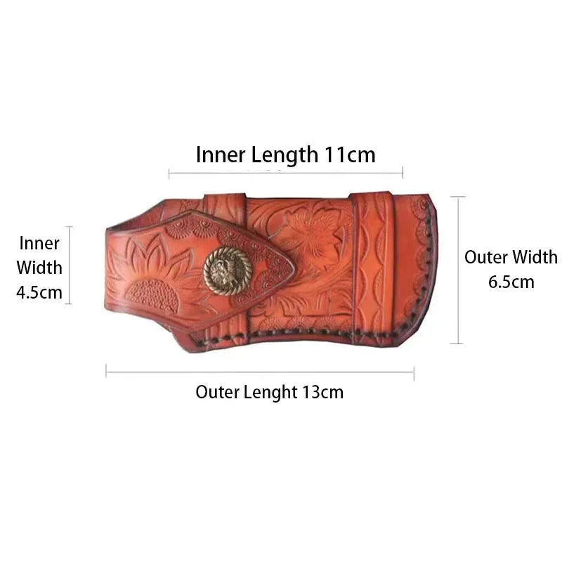 Swayboo Cowhide Leather Knife Sheath for Folding Blades Leather Knife Sheath Qst