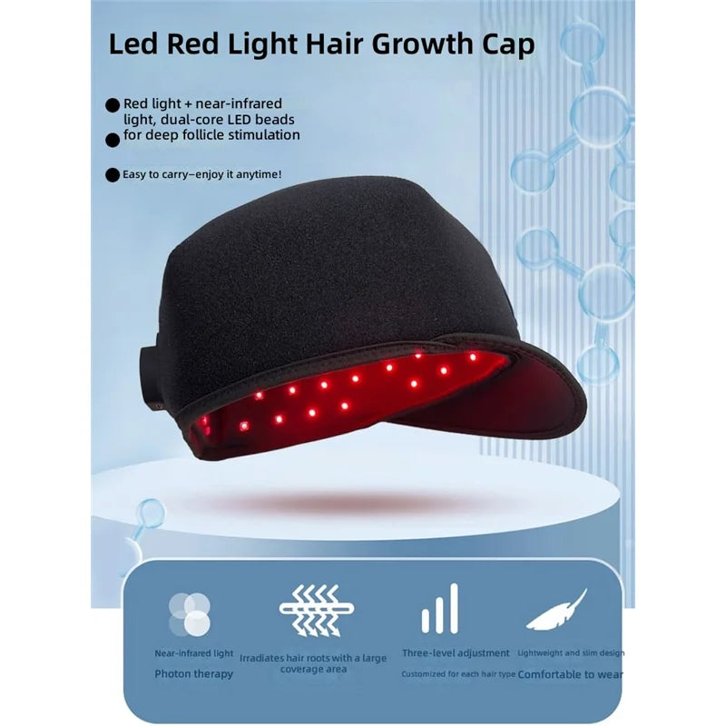 125-LED Red Light Therapy Cap 660nm 850nm Near-Infrared Scalp LED Scalp Therapy Cap Qst