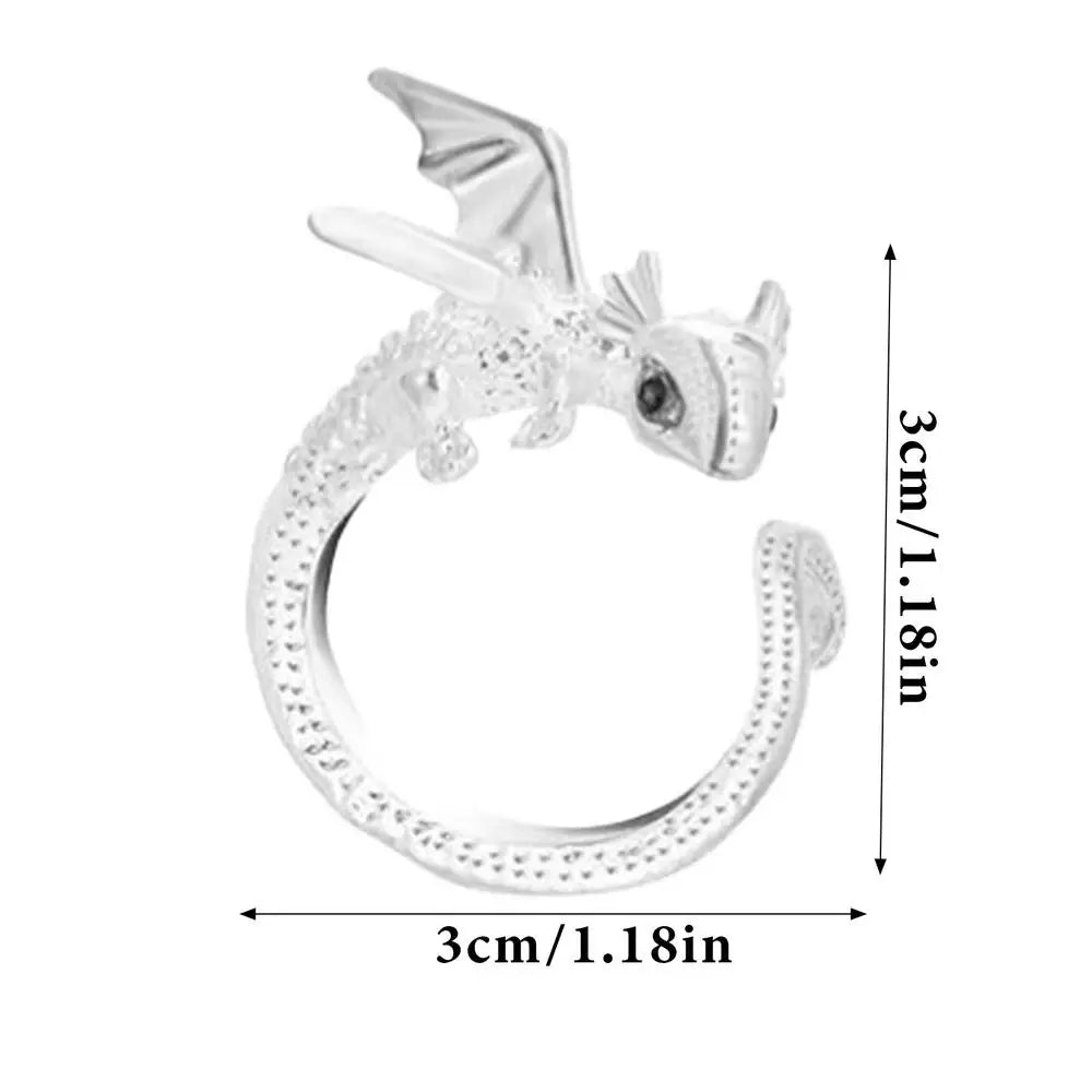 Dragon Adjustable Yarn Tension Ring for Crochet & Knitting Crochet Tension Ring Qme Silver
