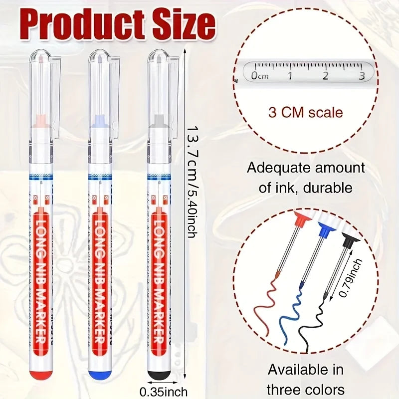 Deep Hole Long Nib Marker Pen – Waterproof Perforating Pen Marking Pen Qme