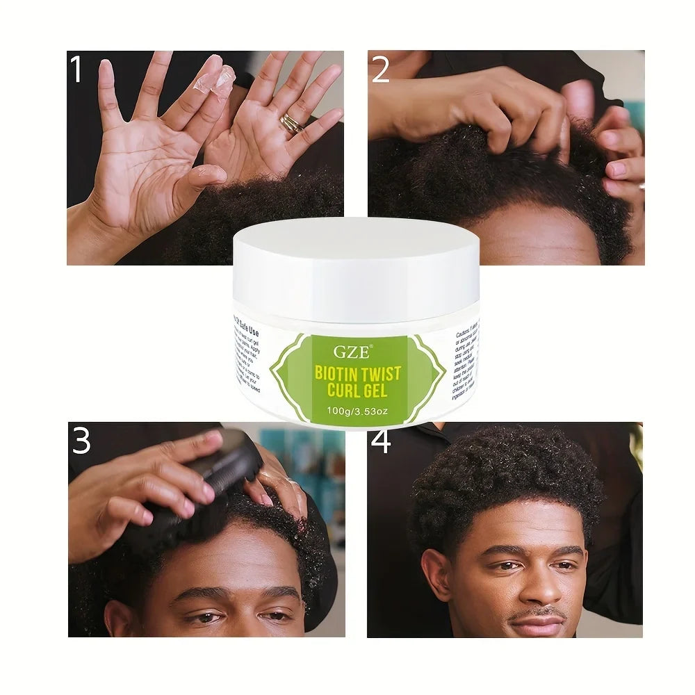 GZE Biotin Twist & Curl Gel – Hydrating Hair Styling Gel Curl Styling Gel Qme
