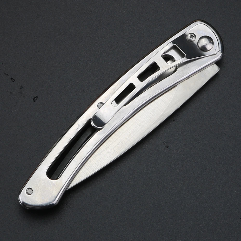 XUAN FENG Folding Pocket Knife – 8CR17MOV Steel, Micarta Handle Folding Pocket Knife Qst