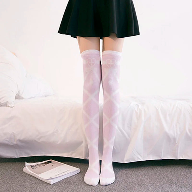 Lolita Thigh-High Stockings | Cute Cartoon Knee Socks for Women Thigh-High Stockings Qme