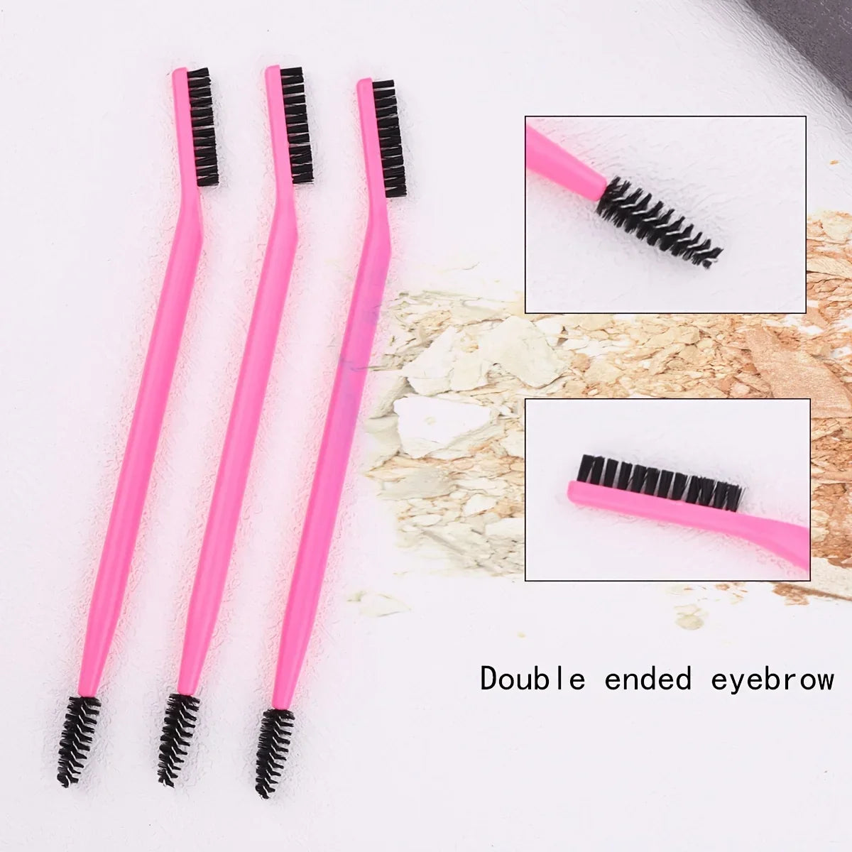 Double-Ended Eyelash Curler & Eyebrow Brush | 3 Colors Eye Makeup Tool Qme
