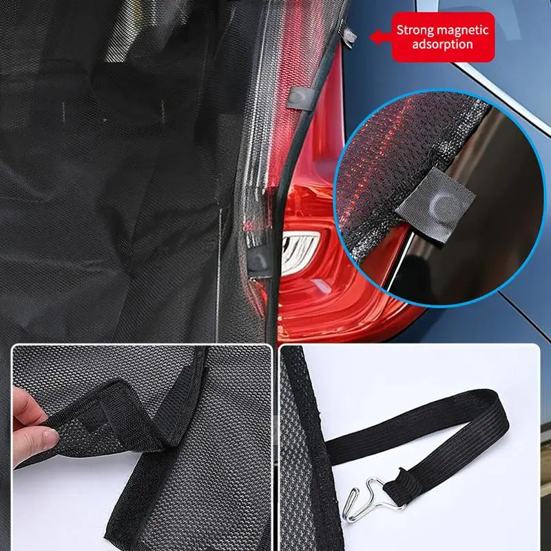 Magnetic Trunk Mesh Screen – SUV & RV Tailgate Mosquito Net Tailgate Mesh Screen Qme