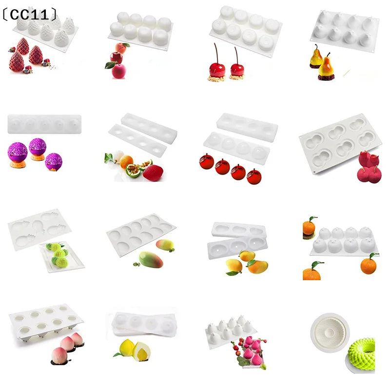 Fruit Silicone Mold – Pineapple Mango Peach Cake & Resin Silicone Baking Mold Qme