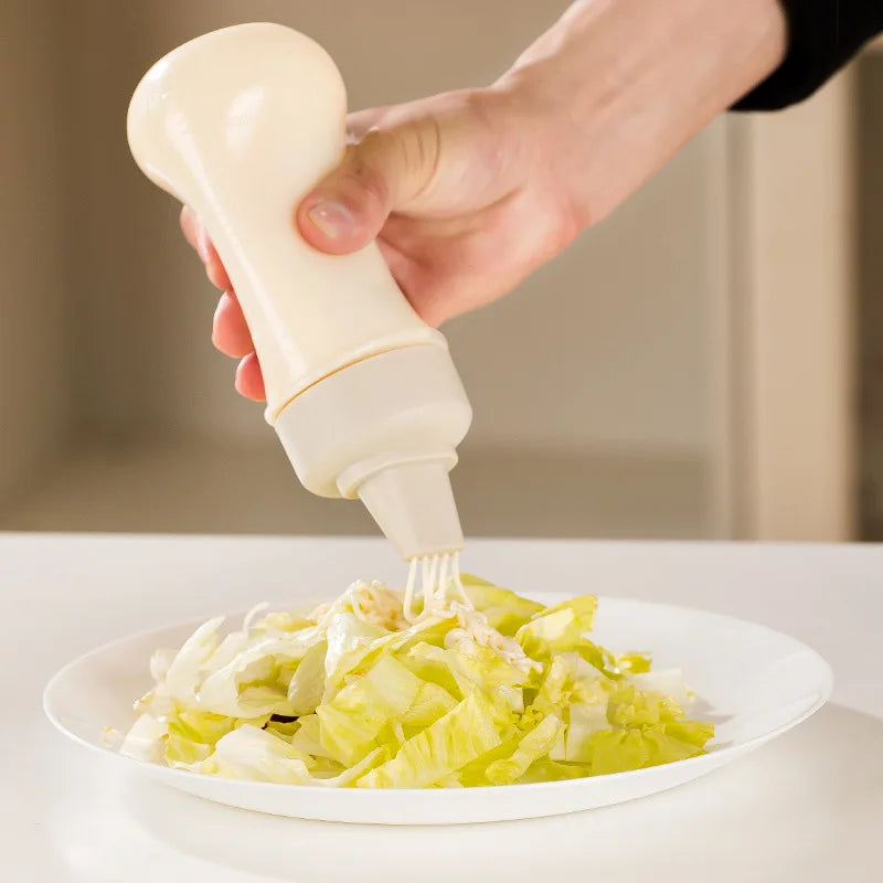 Condiment Squeeze Bottles with Nozzles – 350ml Plastic Set Condiment Squeeze Bottles Qme