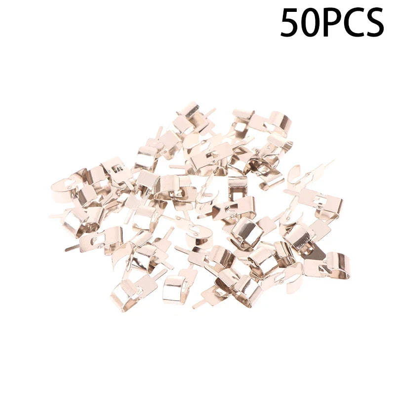 Spring Steel 18650 Battery Contact Insert Clip Holder Battery Contact Holder Qme Silver