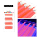 UV Crystal Colorful Individual False Lashes – 10 Colors Individual False Lashes Qme Grapefruit LU 0.07mm|8-14 Mixed
