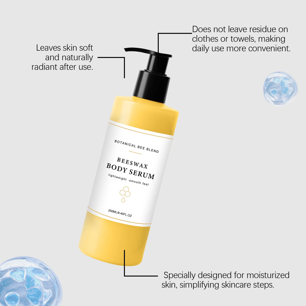 Beeswax Body Serum 250ml – Moisturizing & Smoothing Skin Care Body Serum Qst