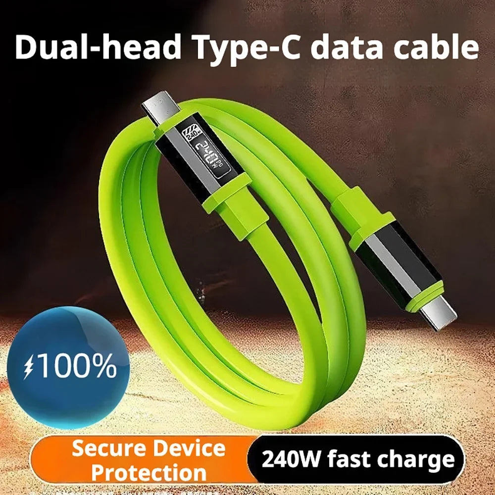 240W USB-C Fast Charging Cable QC3 | 0.3m to 2m Lengths USB-C Charging Cable Qme
