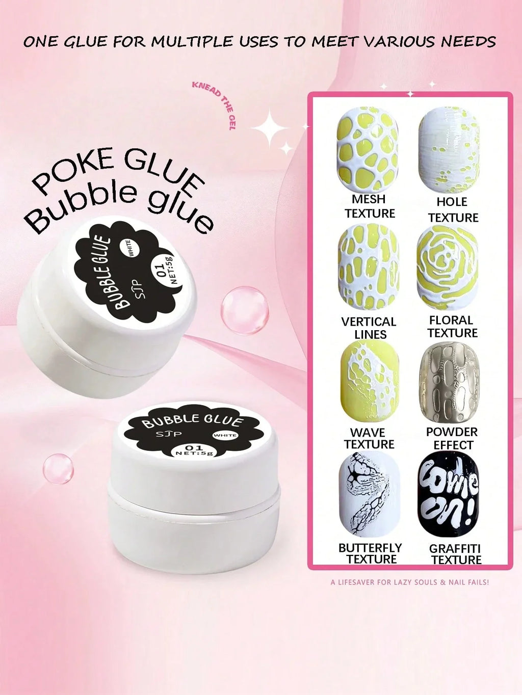 Qme 2-Piece Bubble Nail Polish Poke Net Set – Wave Design Nail Polish Set Qme