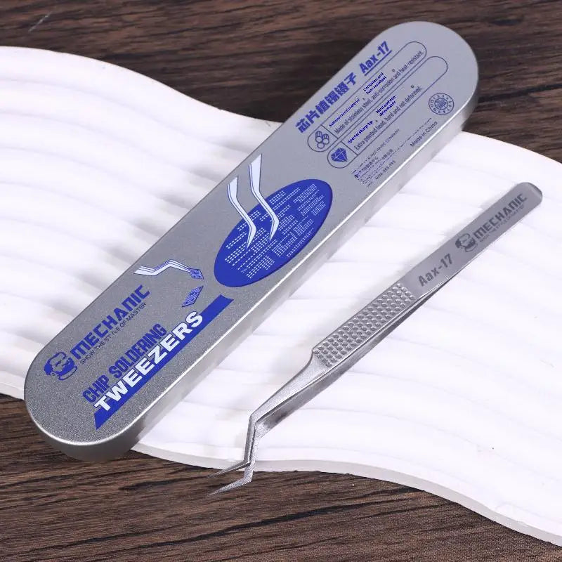 Stainless Steel Precision Tweezers – Non-Slip Wire Clamping Precision Tweezers Qme 2PCS