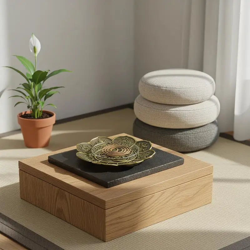 Stainless Steel Mosquito Coil Holder Box with Fireproof Lid Mosquito Coil Holder Qme