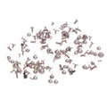 100pcs Mixed Multi-Size Watch Screws Movement Repair Set Watch Repair Screws Qme Silver