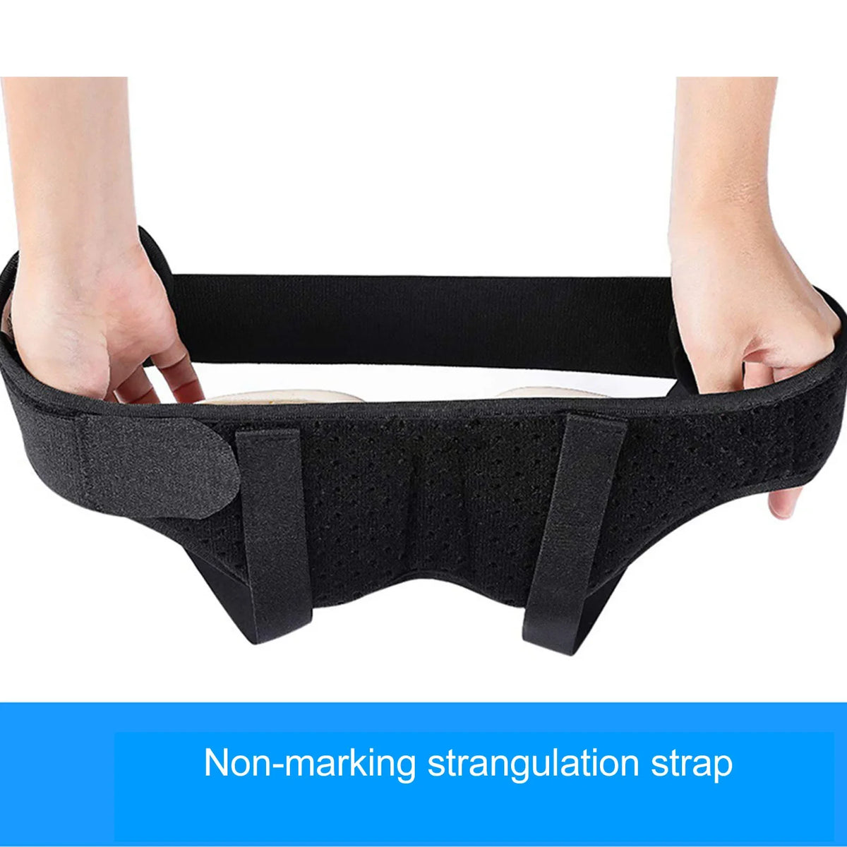 Men's Adjustable Groin Support Band with PU Foam Pad – Black Groin Support Band Qme