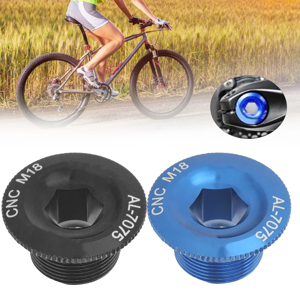 Mountain Bike Crank Arm Fixing Bolts – Aluminum Alloy Cover Screw Bike Crank Bolts Qme