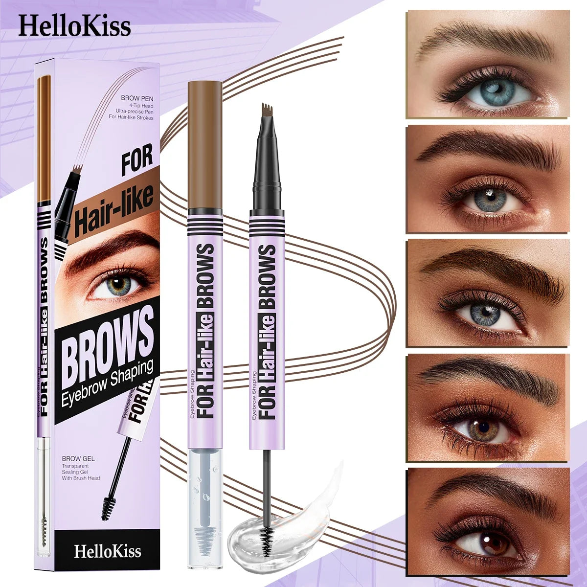 Qme Double-Ended Waterproof Eyebrow Pencil – 5 Shades Eyebrow Pencil Qme