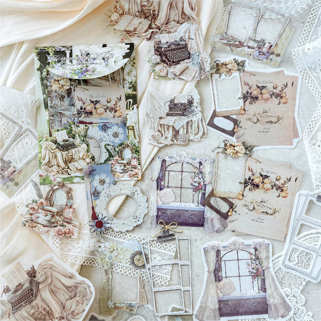 Vintage Gothic Stickers – DIY Scrapbooking & Collage Pack Decorative Sticker Pack Qme