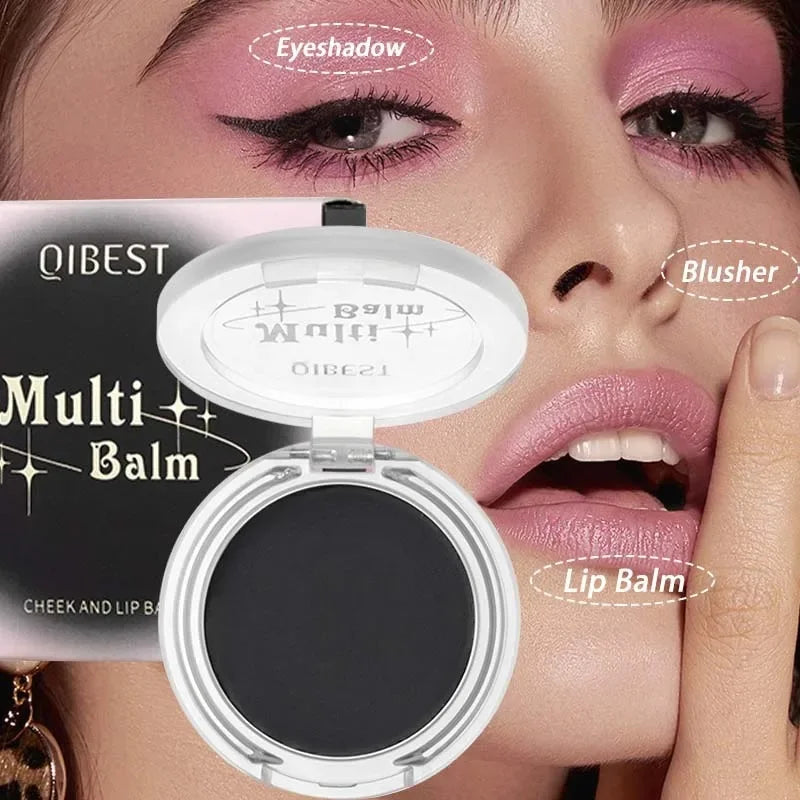 Black Crystal Gel Blush Multi Balm – Lip, Cheek & Eye Tint Gel Blush Balm Qme