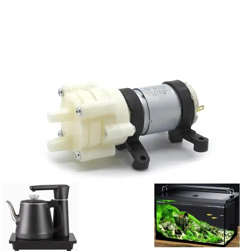 R385 Miniature DC 6–12V Diaphragm Water Pump for Fish Tanks Diaphragm Water Pump Qst