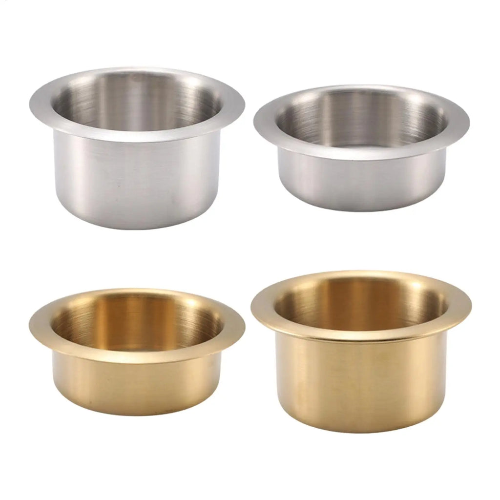 Stainless Steel Drop-In Cup Holder Insert – Boat Car RV Yacht Cup Holder Insert Qst