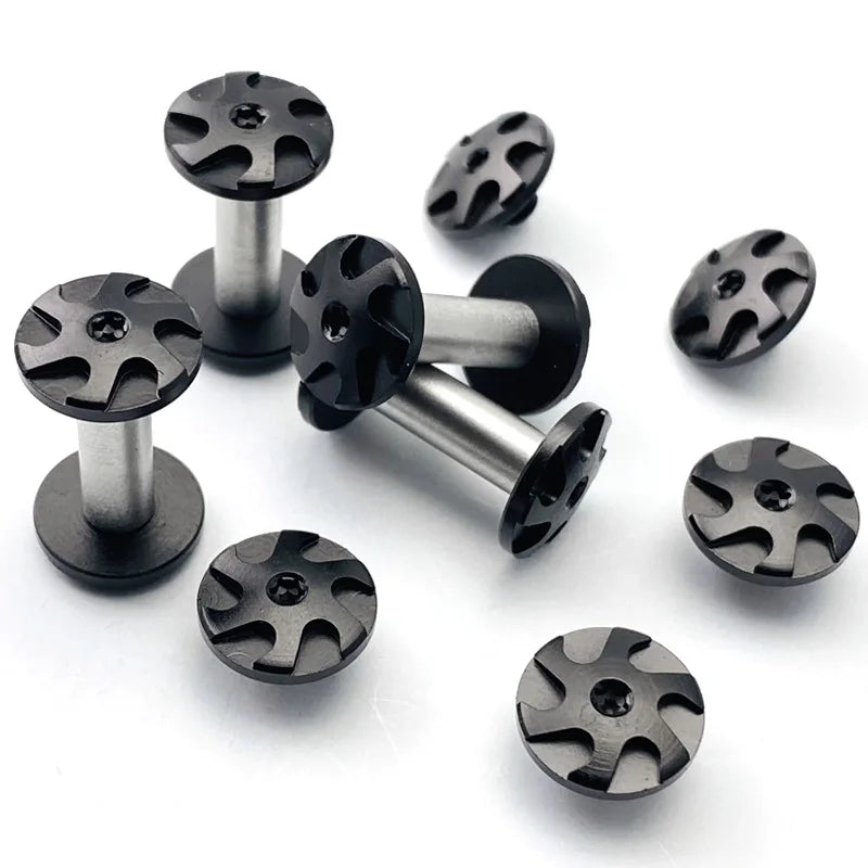 10 Sets Stainless Steel DIY Knife Handle Screws – M4 Bolts Knife Handle Screws Qst black 6MM-1-10PCS