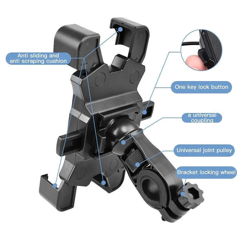 Universal Bike & Motorcycle Phone Mount | Handlebar Holder Handlebar Phone Mount Qme
