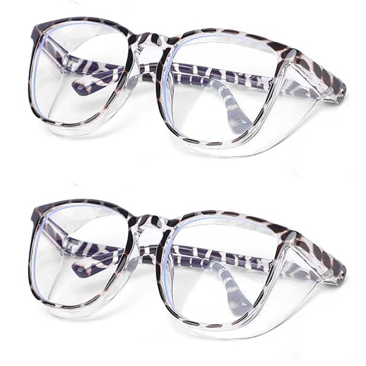 VOPHA HM9 Z87.1 Safety Goggles – Anti-Fog, Scratch-Proof Safety Goggles Qst 2pc-Leopard