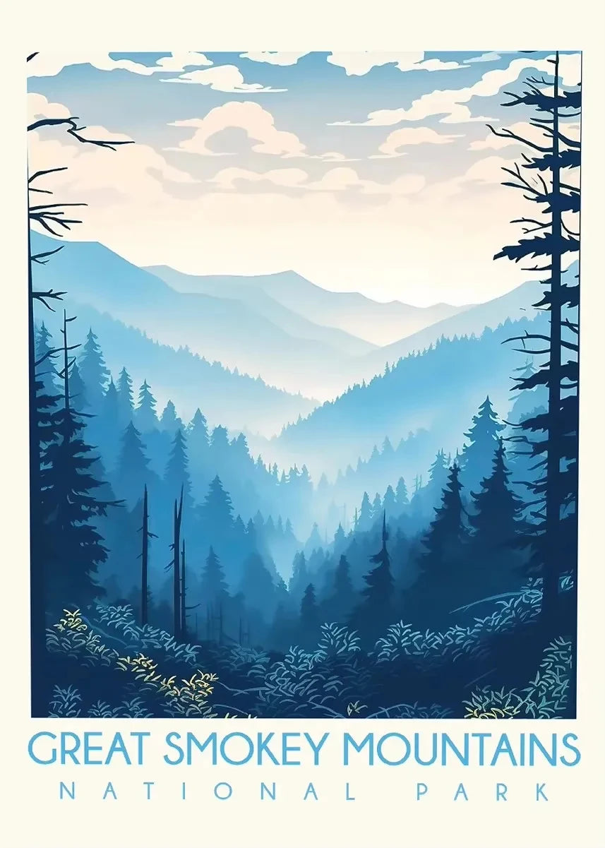 National Park Travel Poster Canvas Wall Art – Unframed Print Canvas Wall Art Qst 20X30cm No Framed N