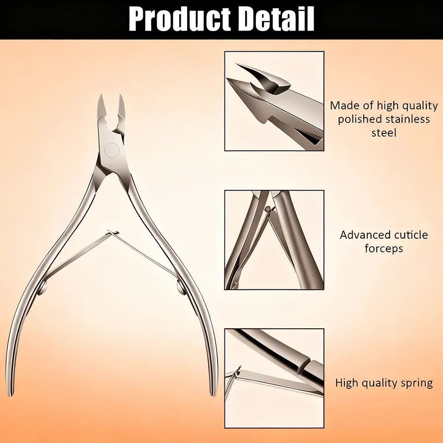 Professional Cuticle Trimmer – Ultra-Sharp Stainless Steel Shears Cuticle Trimmer Qme