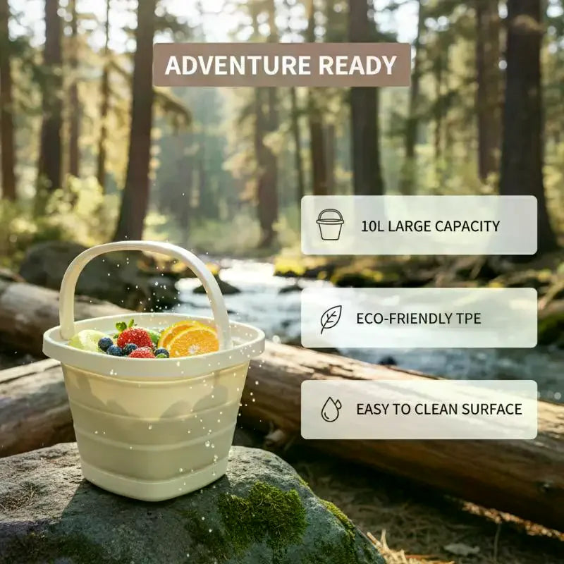 Foldable Water Bucket | Collapsible Pail for Fishing & Camping Collapsible Water Bucket Qme