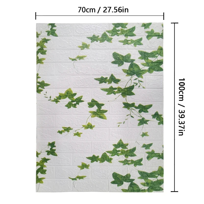 3D Self-Adhesive Waterproof Vinyl Wall Stickers – 18 Colors 3D Wall Stickers Qme h 70x100cm-10pcs