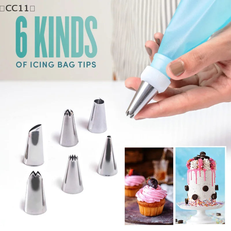 Stainless Steel Cake Piping Nozzle & Icing Decoration Tool Cake Piping Nozzle Qme