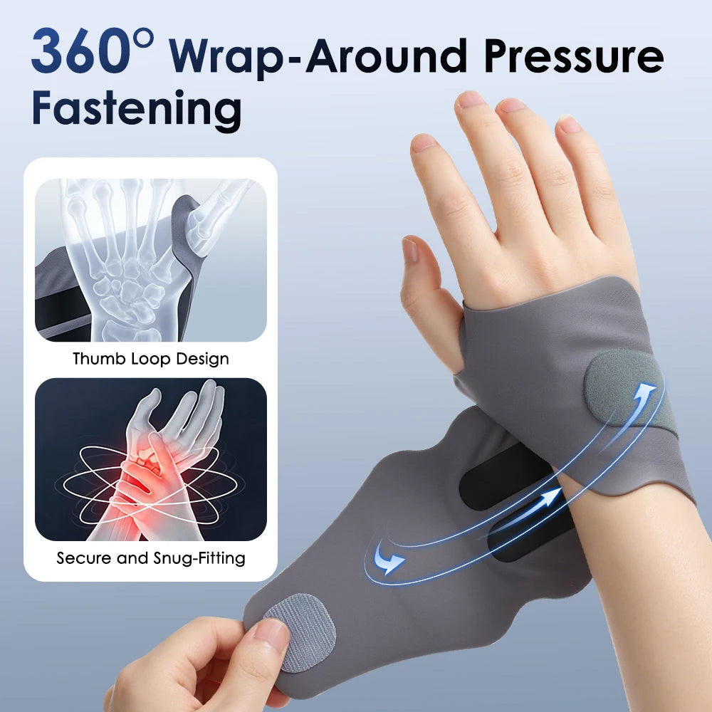 Wireless EMS Wrist Massager – 10 Modes & 29 Levels, 2-in-1 Wrap EMS Wrist Massager Qst