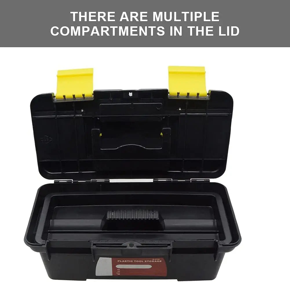 Double-Layer Portable Tool Storage Box | 2-Layer ABS Toolbox Portable Toolbox Qme