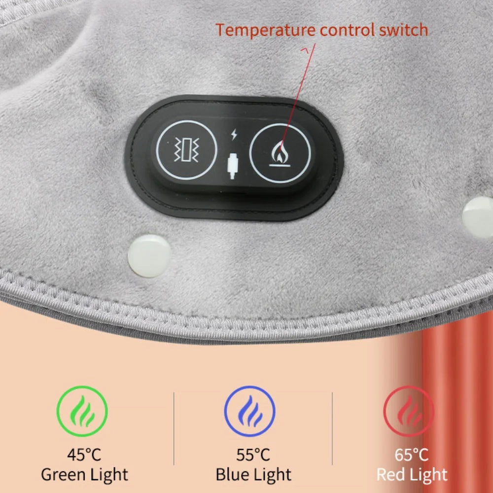 USB Electric Heated Neck & Shoulder Wrap – 3 Heat Settings Heated Neck Wrap Qst
