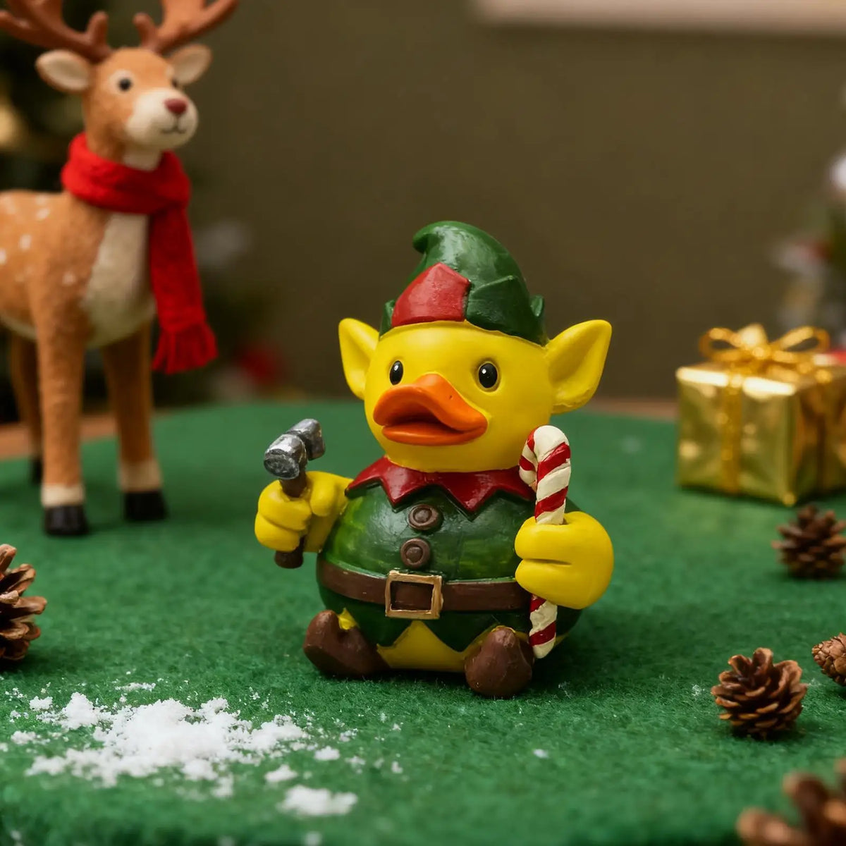 Duck Garden Statue Resin Christmas Collectible Figurine Decorative Figurine Qme