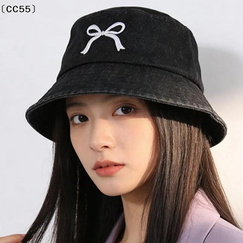 Women's Washed Denim Bucket Hat – Wide Brim Fisherman Cap Bucket Hat Qst