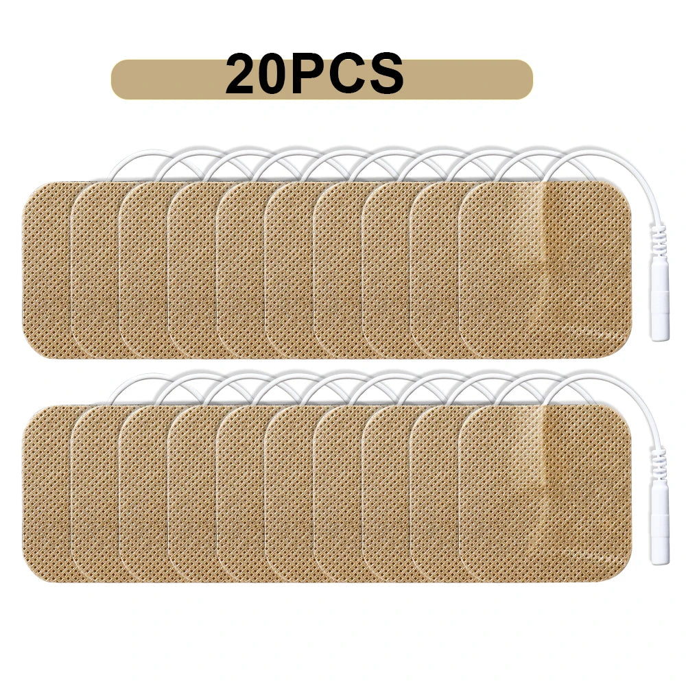 TENS EMS Electrode Pads Reusable Self-Adhesive Gel – 10–100 Pcs Electrode Pads Qst 20pcs