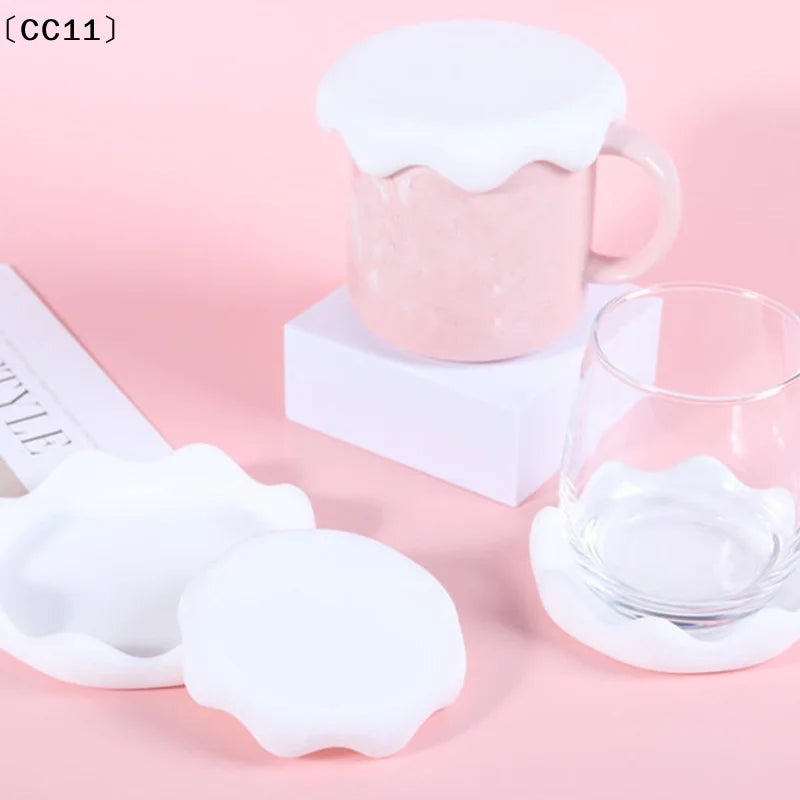 Silicone Leakproof Mug Lid Multi-Size Heat-Insulating Cover Silicone Mug Lid Qme
