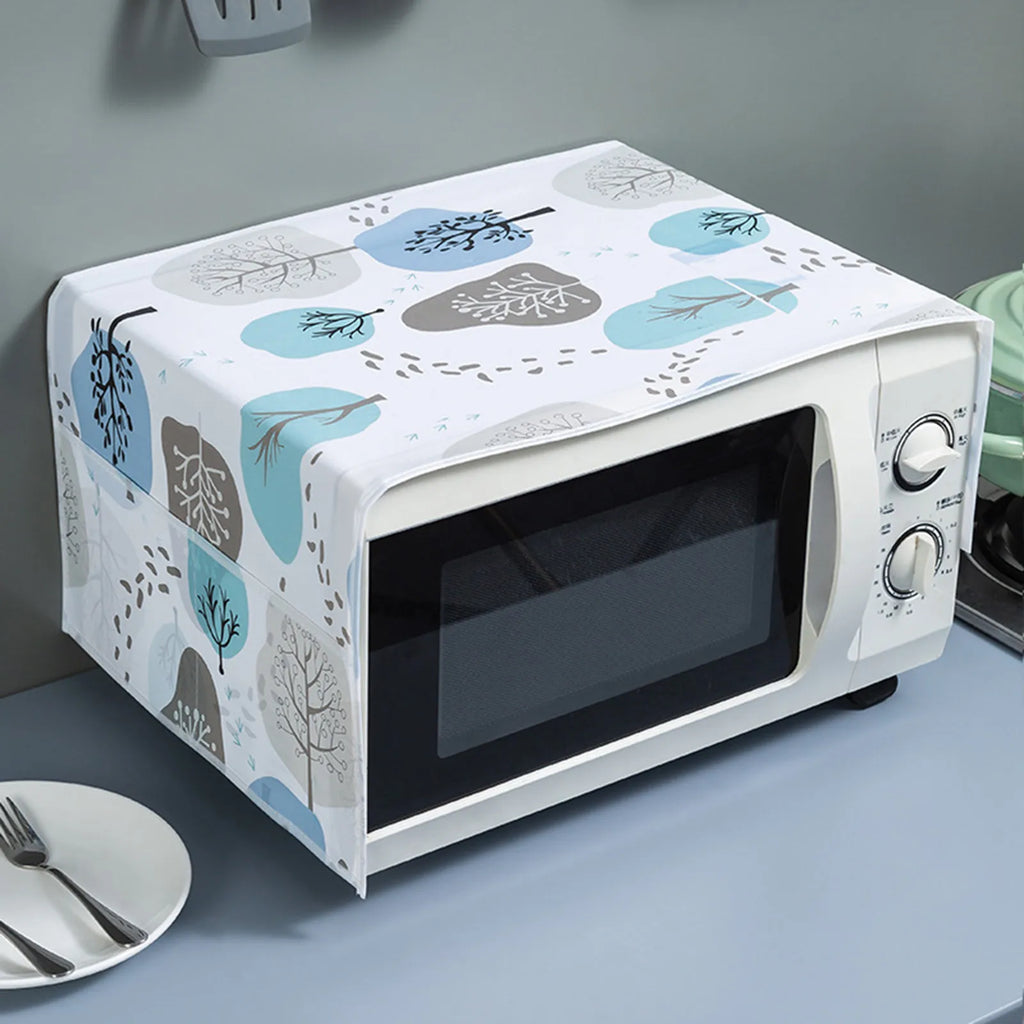 Cartoon Microwave Dust Cover – Cute Printed Oven Protector Appliance Dust Cover Qme A