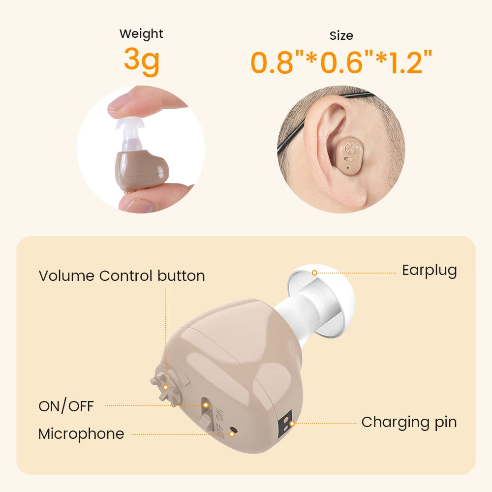 XceeFit G12 Rechargeable In-Ear Sound Amplifier | ITE Personal Sound Amplifier Qst