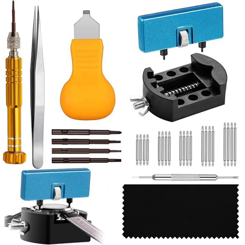 31-Piece Watch Battery Replacement & Repair Tool Kit Watch Repair Kit Qme U