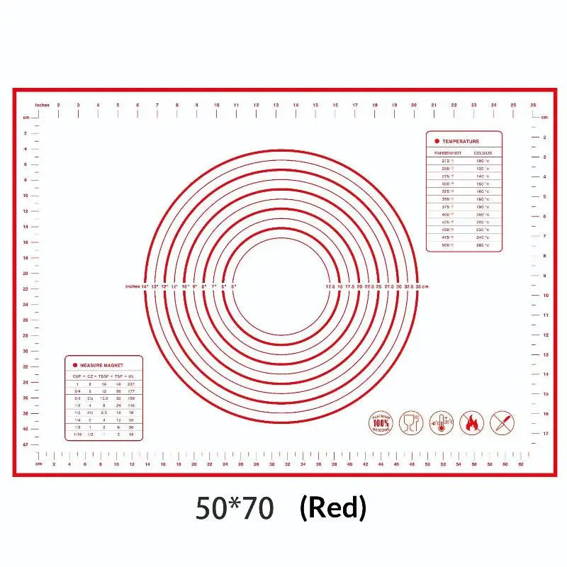 Silicone Baking Mat Non-Stick Pastry Rolling & Kneading Pad Silicone Baking Mat Qme XL