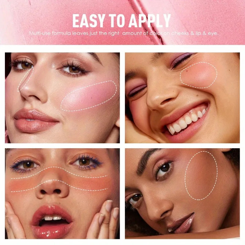 PECOLOVERS Waterproof Cream Blush – Long-Lasting All Skin Tones Cream Blush Qme